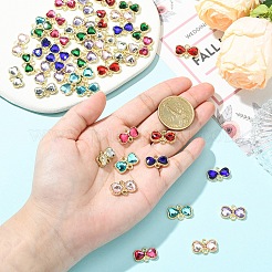 24Pcs 8 Colors Alloy Rhinestone Connector Charms&nbsp;FIND-YW0011-45