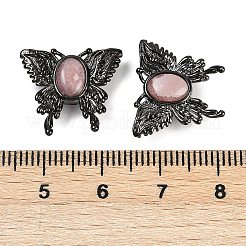 Brass Pave Natural Rhodonite Multi-Strand Links&nbsp;G-C172-01B