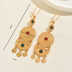 Alloy Flat Round Hoop Earrings&nbsp;HY5125