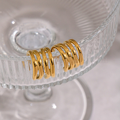 Vintage Multilayer C-Shaped 304 Stainless Steel Cuff Earrings&nbsp;GA4213