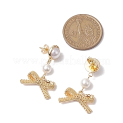 Round Shell Pearl Ear Studs&nbsp;EJEW-TA00539