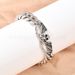 Stainless Steel Cuban Link Chian Bracelets&nbsp;BJEW-D379-03ASP