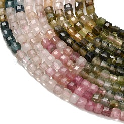 Natural Multicolor Tourmaline Beads Strands&nbsp;G-L634-D01-2.5x2.5mm-A
