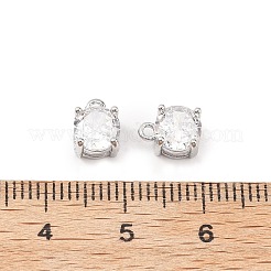 Brass Micro Pave Cubic Zirconia Pendants&nbsp;KK-D382-04P-03