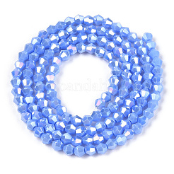 Opaque Solid Color Electroplate Glass Beads Strands&nbsp;EGLA-A039-P2mm-B19