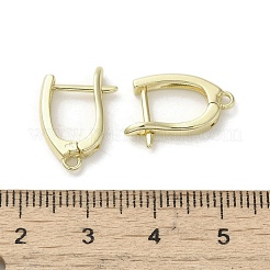 Brass Hoop Earring Findings&nbsp;KK-C048-10G