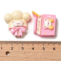 Donut/Bear/Milk Opaque Resin Decoden Cabochons&nbsp;CRES-B019-10