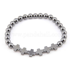 Aluminium & Magnesium Alloy Beads Stretch Bracelets for Men Women&nbsp;OO9310