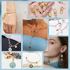 90Pcs 15 Styles Alloy Enamel Pendants&nbsp;ENAM-PH0013-18