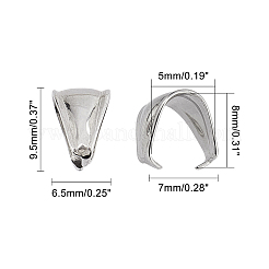 304 Stainless Steel Snap on Bails&nbsp;STAS-UN0009-05P
