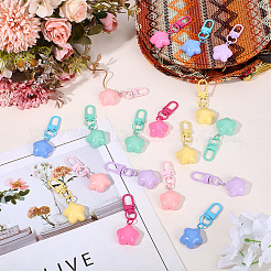 18Pcs 6 Colors Resin Star Pendant Decoraitons&nbsp;FIND-BBC0004-92