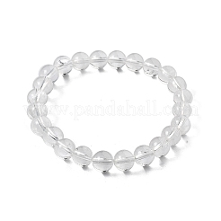 Natural Quartz Crystal Beaded Stretch Bracelets&nbsp;X-BJEW-Q692-46-8mm