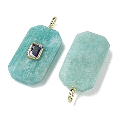 Natural Amazonite Faceted Pendants&nbsp;G-F819-02G-02