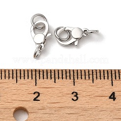 Anti-Tarnish Rhodium Plated 925 Sterling Silver Lobster Claw Clasps with Jump Rings&nbsp;STER-D006-18P