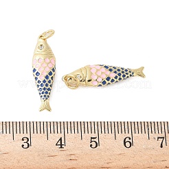Brass Enamel Pendants&nbsp;KK-B148-14G-08