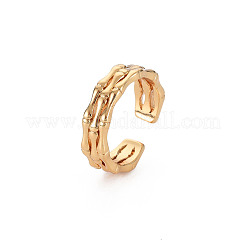 Skeleton Bone Shape Brass Cuff Ring&nbsp;RJEW-S048-004G-NF