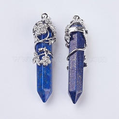 Natural & Synthetic Gemstone Pointed Pendants&nbsp;G-F529-A