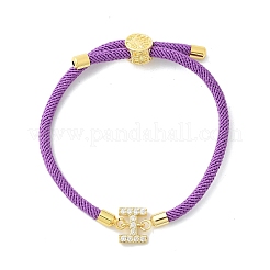 Adjustable Nylon Cord Bracelets&nbsp;X-BJEW-C096-01G-09