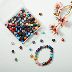 200Pcs 10 Style Natural & Synthetic Gemstone Round Beads&nbsp;G-CJ0001-53