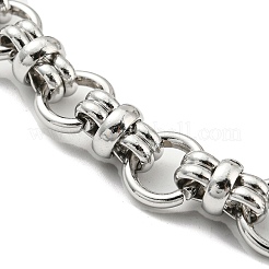 Non-Tarnish 304 Stainless Steel Ring Link Chain Bracelet&nbsp;BJEW-C042-09P