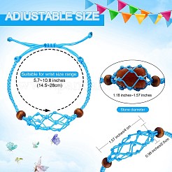 12Pcs Adjustable Braided Nylon Cord Macrame Pouch Bracelet Making&nbsp;AJEW-SW00010-04