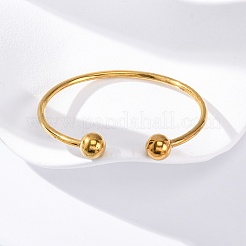 304 Stainless Steel Cuff Bangles&nbsp;BJEW-P310-13G