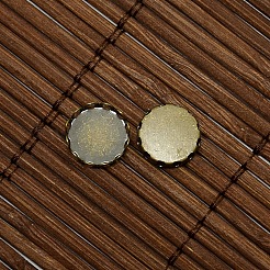 9.5~10mm Clear Domed Glass Cabochon Cover for Flat Round DIY Photo Brass Cabochon Making&nbsp;DIY-X0103-AB-NR