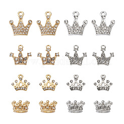 32Pcs 4 Style Alloy Rhinestone Pendants&nbsp;PALLOY-TA0002-30