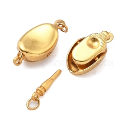 Matte Brass Box Clasps&nbsp;KK-H532-13G