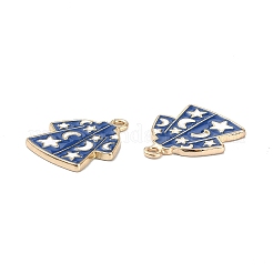 Light Gold Tone Alloy Enamel Pendants&nbsp;ENAM-P247-12KCG
