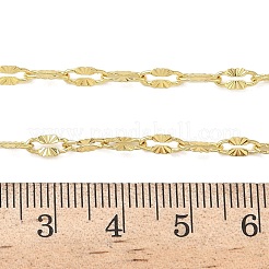 3MM Brass Textured Dapped Chain Necklaces&nbsp;NJEW-P339-01B-G