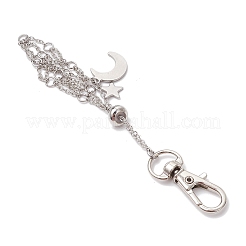 Moon Alloy Swivel Lobster Claw Clasps & Brass Cable Chains&nbsp;AJEW-JB01337-02