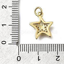 Brass Micro Pave Cubic Zirconia Charms&nbsp;X-KK-C090-25G