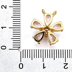 Rack Plating Brass Micro Pave Cubic Zirconia Pendants&nbsp;KK-K401-55G