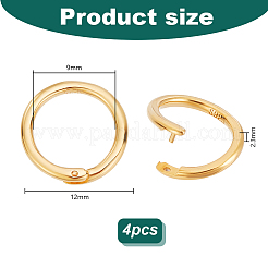 4Pcs 925 Sterling Silver Open Jump Rings&nbsp;STER-PH0003-18