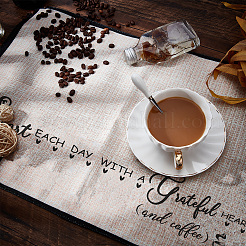 Coffee Theme Cotton and Linen Cup Mats&nbsp;AJEW-WH0201-016