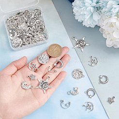 84Pcs 7 Style Tibetan Style Alloy Pendants&nbsp;TIBEP-PH0001-52