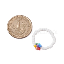 Round Glass Seed Beads Stretch Rings&nbsp;RJEW-JR00700-02
