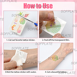 36Pcs 2 Style PVC Waterproof Self-Adhesive Picture Stickers&nbsp;STIC-SP0001-09A