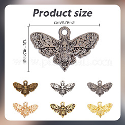 60Pcs 6 Colors Alloy Pendant&nbsp;FIND-GO0001-19