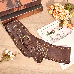 Imitation Leather with Alloy Rivet Chain Belts&nbsp;AJEW-WH20006-252