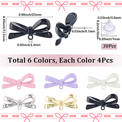 24Pcs 6 Colors Alloy Stud Earrings Findings&nbsp;FIND-SC0016-80