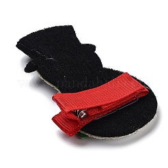 Christmas Theme Cloth Felt Fabric Alligator Hair Clip&nbsp;OHAR-R100-01A