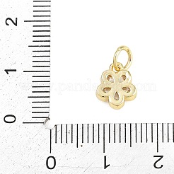 Brass Micro Pave Cubic Zirconia Pendants&nbsp;KK-F938-28G-01
