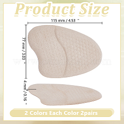 4 Pairs 2 Colors Silicone Anti-slip Ball-of-Foot Cushions&nbsp;DIY-AR0005-30A