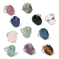 Gemstone Finger Rings&nbsp;RJEW-C154-01