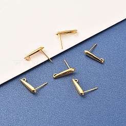 Brass Stud Earring Findings&nbsp;X-KK-F824-003G