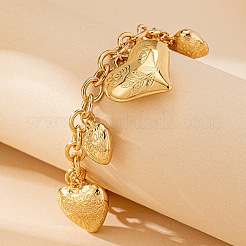 Heart with Rose Alloy Charm Bracelets&nbsp;FS-WGB88A7-01