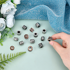 200Pcs 4 Style Tibetan Style Alloy Beads&nbsp;FIND-DC0002-74