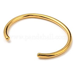 Ion Plating(IP) 304 Stainless Steel Simple Thin Cuff Bangles&nbsp;BJEW-P296-02G